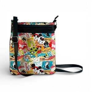 DISNEYLAND PARKS Faux Leather Cartoon Characters Crossbody Bag NWOT